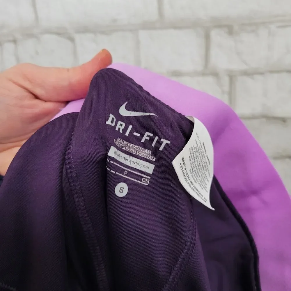 NIKE purple zig-zag athletic shorts